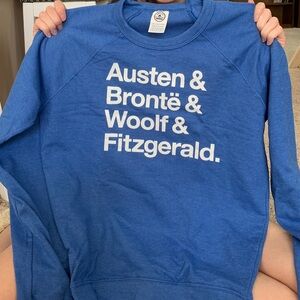 Like-New Delta Fleece Literary/Famous Novelists Sweatshirt